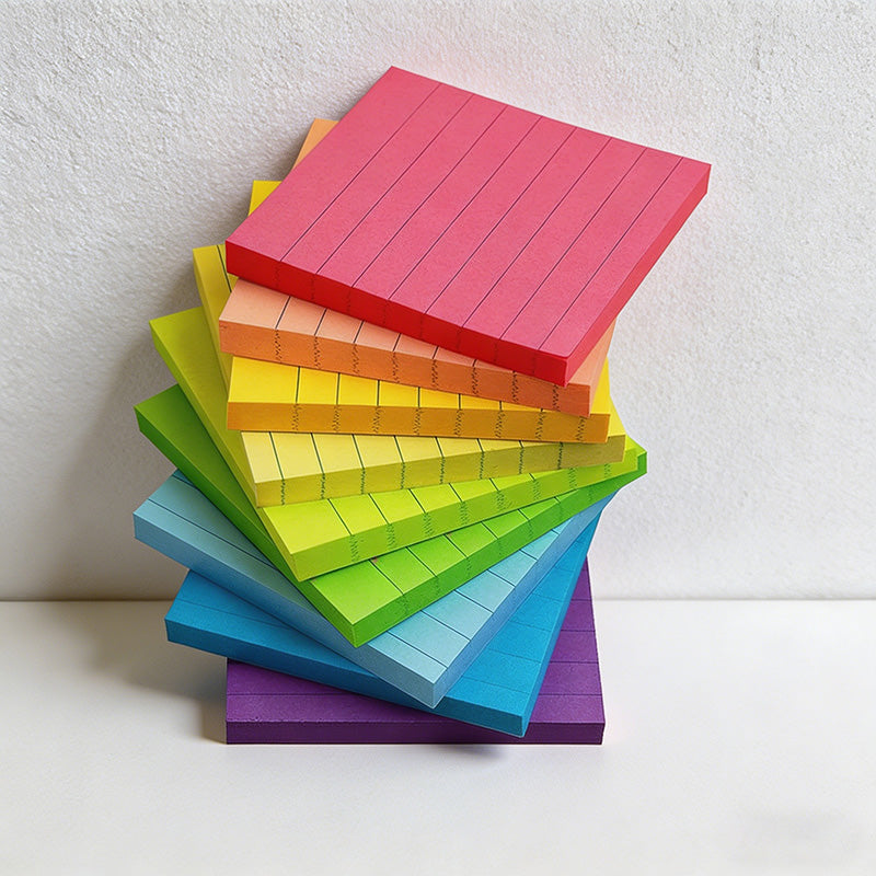 CouldNook Neon Lined Sticky Notes Set - 8-Piece Bright 3x3 To-Do List Memo Pads