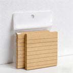 CouldNook Minimalist 3x3 Sticky Notes - Grid, Lined & Blank Memo Pad