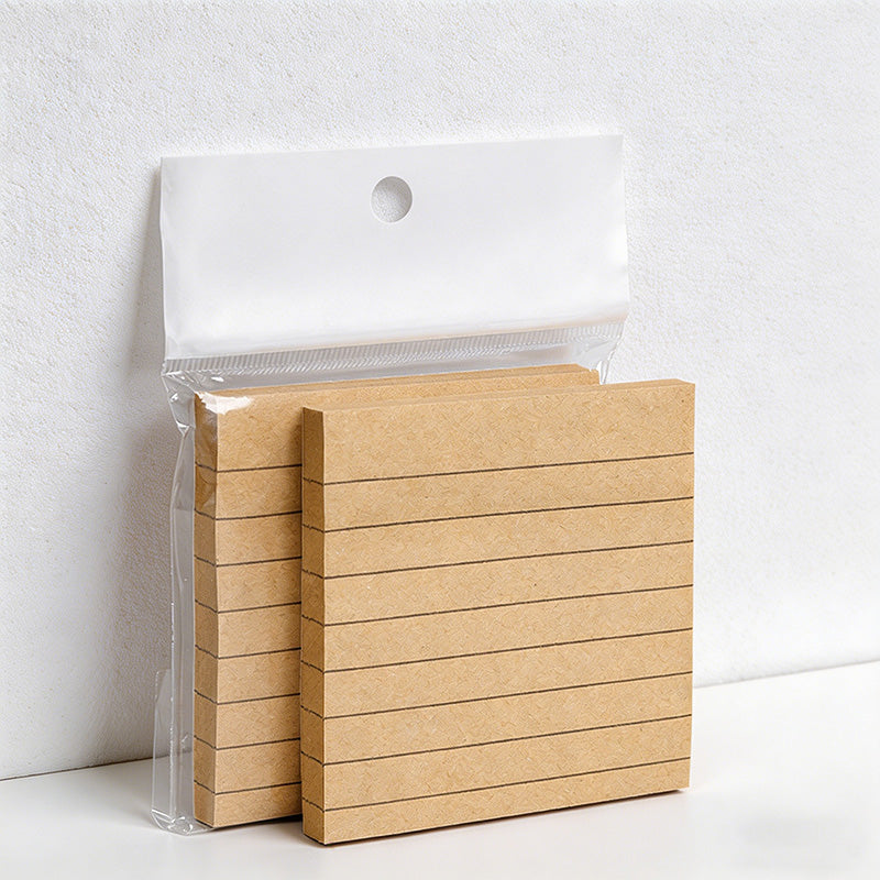 CouldNook Minimalist 3x3 Sticky Notes - Grid, Lined & Blank Memo Pad
