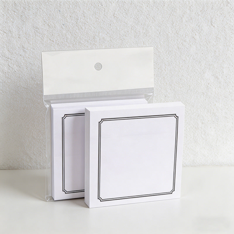 CouldNook Minimalist 3x3 Sticky Notes - Grid, Lined & Blank Memo Pad