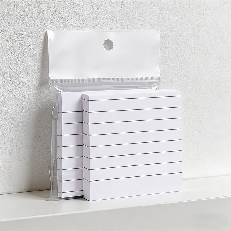 CouldNook Minimalist 3x3 Sticky Notes - Grid, Lined & Blank Memo Pad