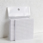 CouldNook Minimalist 3x3 Sticky Notes - Grid, Lined & Blank Memo Pad