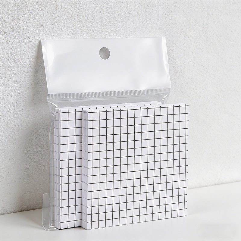 CouldNook Minimalist 3x3 Sticky Notes - Grid, Lined & Blank Memo Pad