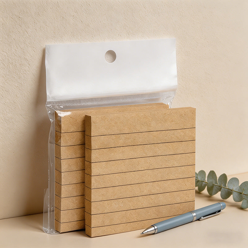 CouldNook Minimalist 3x3 Sticky Notes - Grid, Lined & Blank Memo Pad