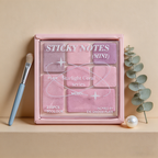 CouldNook "Starlight Coral" Mini Sticky Note Palette - Aesthetic Pastel Memo Pad Set