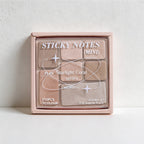 CouldNook "Starlight Coral" Mini Sticky Note Palette - Aesthetic Pastel Memo Pad Set