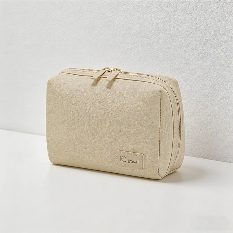 CouldNook Eco-Friendly RPET Makeup Bag - Minimalist Textured Travel Toiletry Pouch