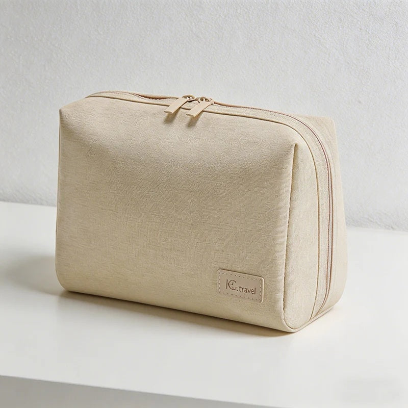 CouldNook Eco-Friendly RPET Makeup Bag - Minimalist Textured Travel Toiletry Pouch