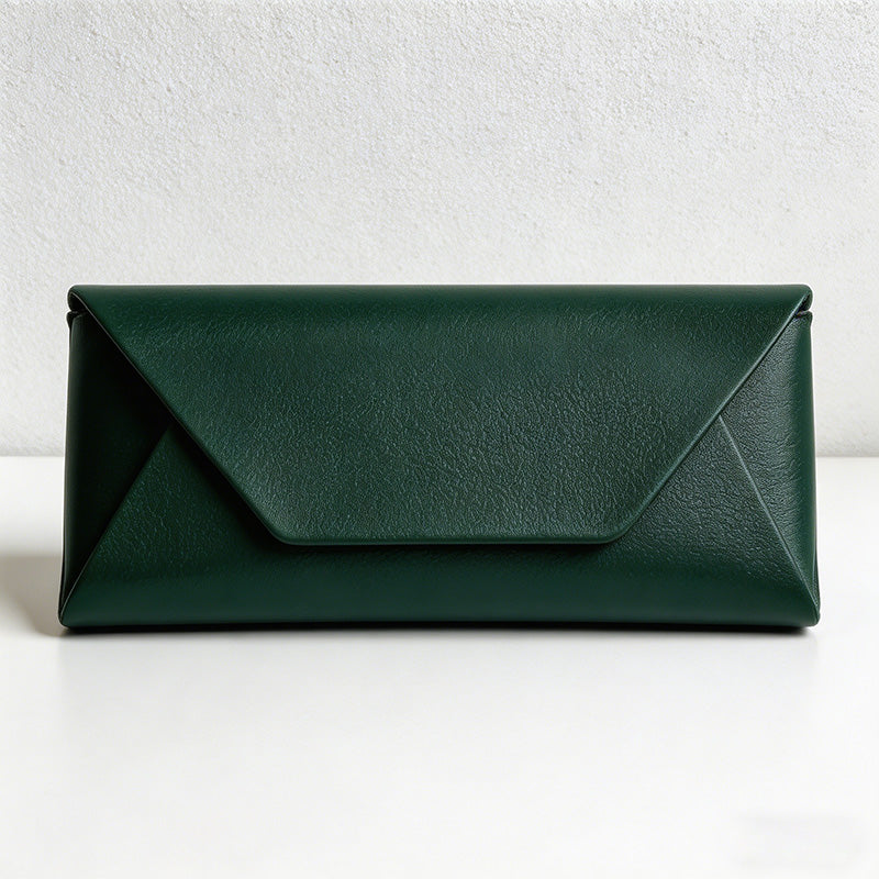 CouldNook Vintage PU Leather Glasses Case - Elegant Envelope Sunglasses Protector