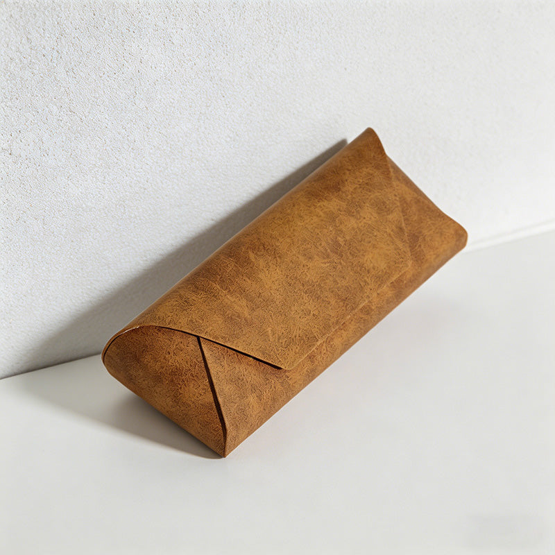 CouldNook Vintage PU Leather Glasses Case - Elegant Envelope Sunglasses Protector