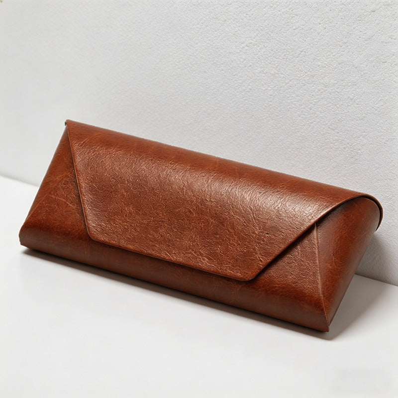 CouldNook Vintage PU Leather Glasses Case - Elegant Envelope Sunglasses Protector