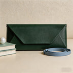 CouldNook Vintage PU Leather Glasses Case - Elegant Envelope Sunglasses Protector
