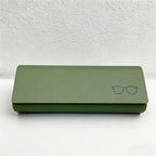 CouldNook Minimalist PU Leather Glasses Case - Slim Hard-Shell Eyewear Protector