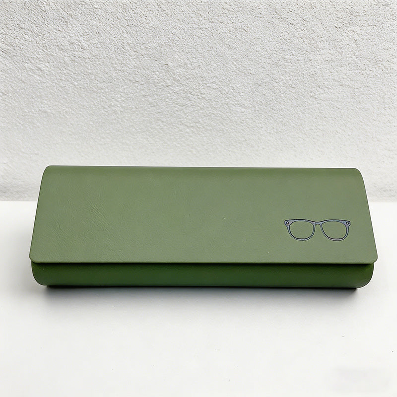 CouldNook Minimalist PU Leather Glasses Case - Slim Hard-Shell Eyewear Protector