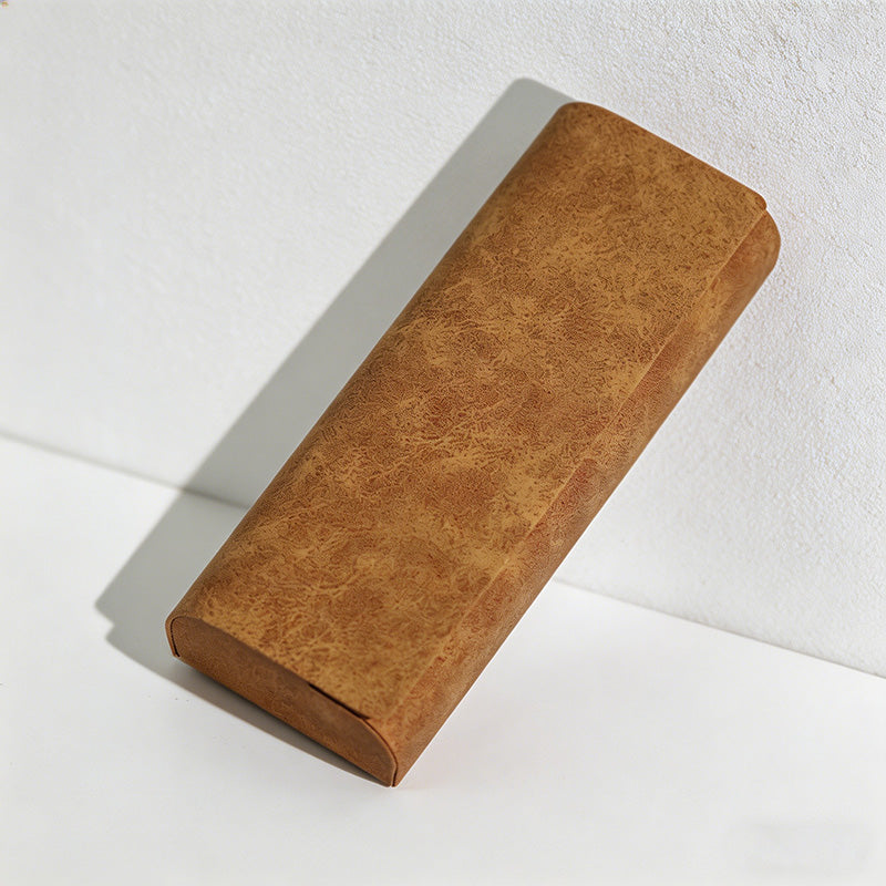 CouldNook Minimalist PU Leather Glasses Case - Slim Hard-Shell Eyewear Protector