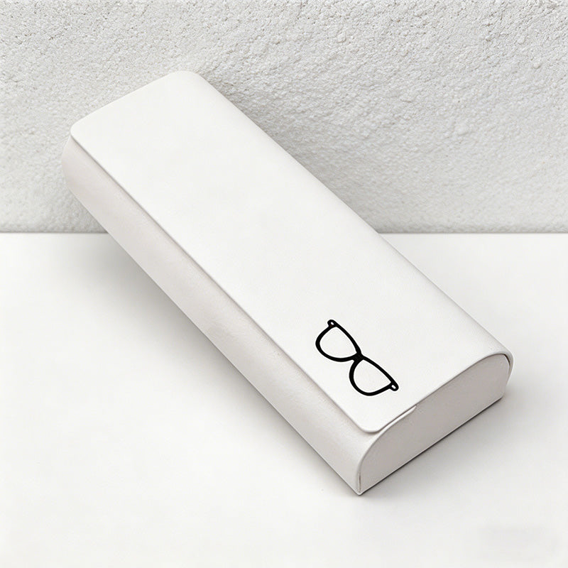 CouldNook Minimalist PU Leather Glasses Case - Slim Hard-Shell Eyewear Protector