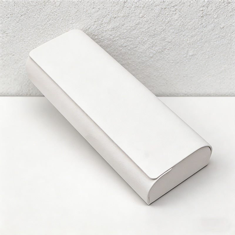 CouldNook Minimalist PU Leather Glasses Case - Slim Hard-Shell Eyewear Protector