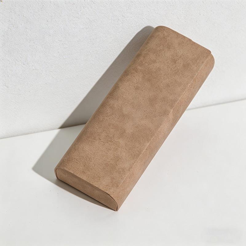 CouldNook Minimalist PU Leather Glasses Case - Slim Hard-Shell Eyewear Protector