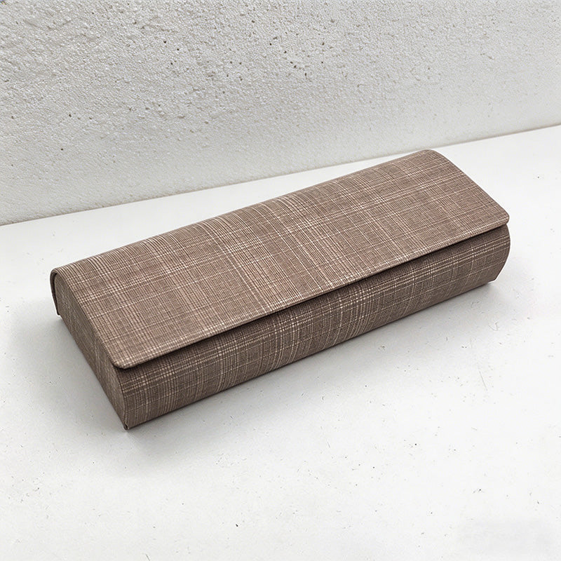 CouldNook Minimalist PU Leather Glasses Case - Slim Hard-Shell Eyewear Protector