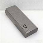 CouldNook Minimalist PU Leather Glasses Case - Slim Hard-Shell Eyewear Protector