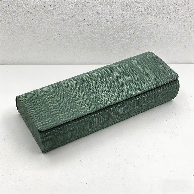 CouldNook Minimalist PU Leather Glasses Case - Slim Hard-Shell Eyewear Protector