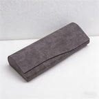 CouldNook Faux Suede Glasses Case - Vintage Nubuck Magnetic Eyewear Protector