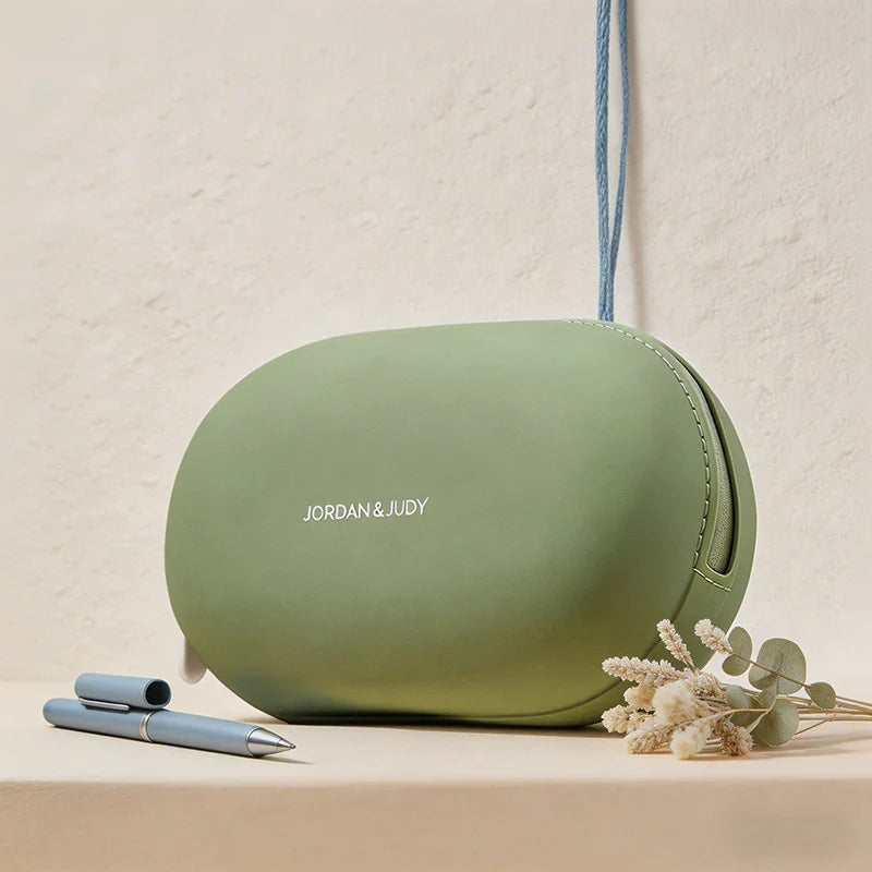 CouldNook Minimalist Silicone Makeup Bag - Waterproof Travel Toiletry Pouch