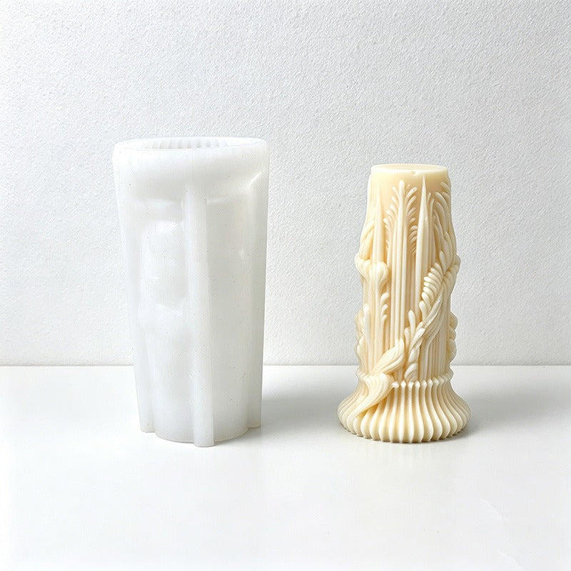CouldNook 3D Abstract Pillar Candle Silicone Mold - DIY Crafting