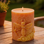 CouldNook 3D Honeycomb & Bee Pillar Candle Silicone Mold - DIY Crafting