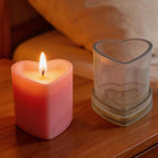 CouldNook Korean Style 3D Heart Pillar Candle Mold - Acrylic Plastic