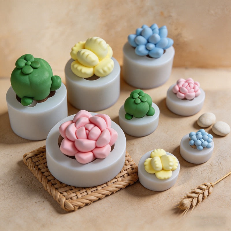 succulent resin mold CouldNook 3D Mini Succulent Silicone Mold