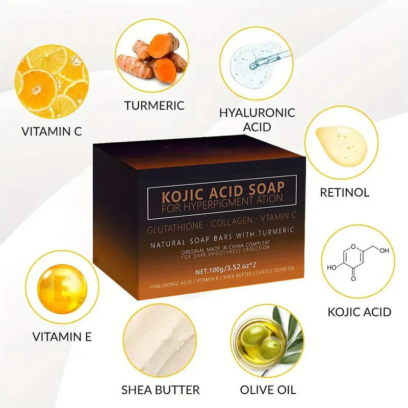 CouldNook Kojic Acid & Turmeric Soap - Brightening Dark Spot Remover Bar