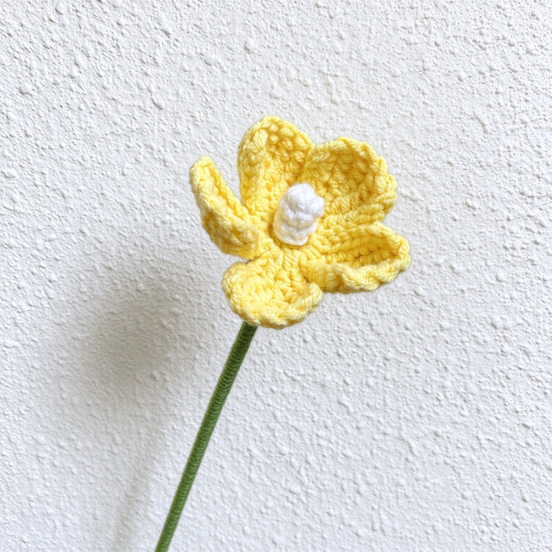 Crochet Flower Stem for Decorative Arrangements