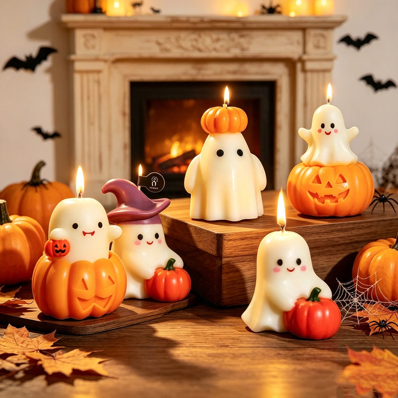 CloudNook Ghost Pumpkin Scented Candle‑Halloween Aroma Candle