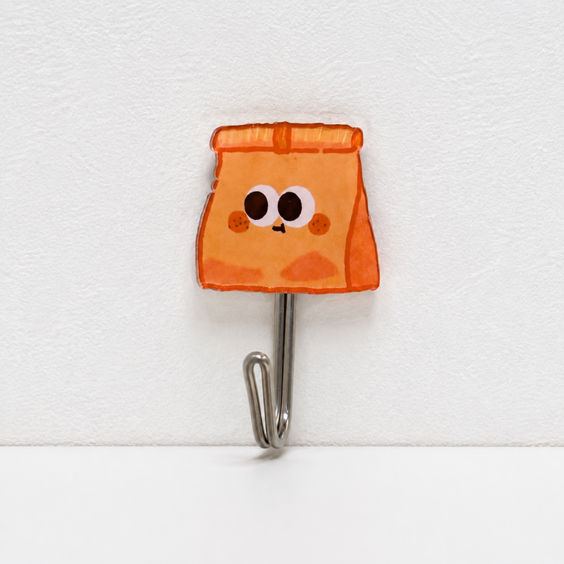 CouldNook Character Adhesive Wall Hook - Bread Shapes and Metal Hook