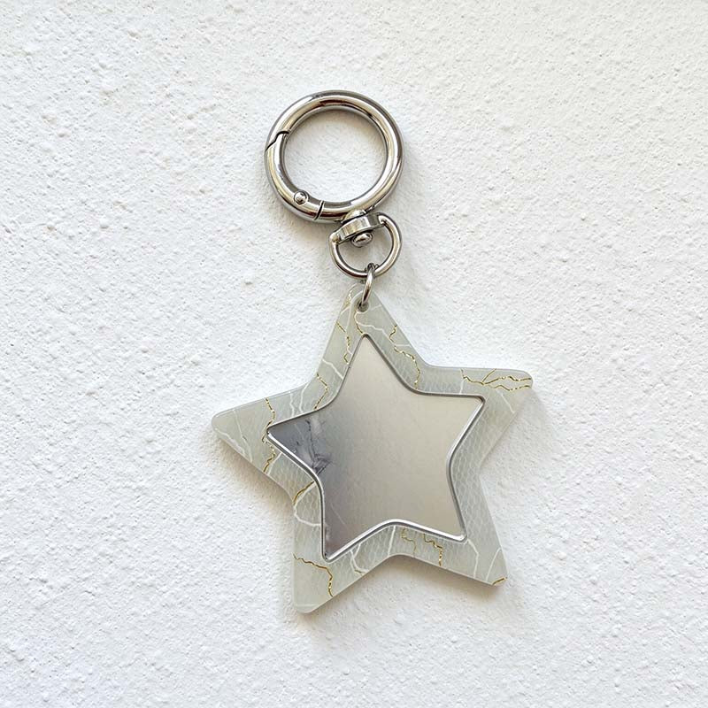 CouldNook Star Mirror Keychain - Veined Color Frame