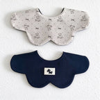 Reversible Scalloped Baby Bib in Assorted Prints