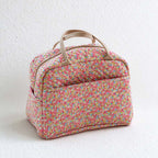 CouldNook Floral Quilted Storage Bag - Twin Handles And Front Pocket