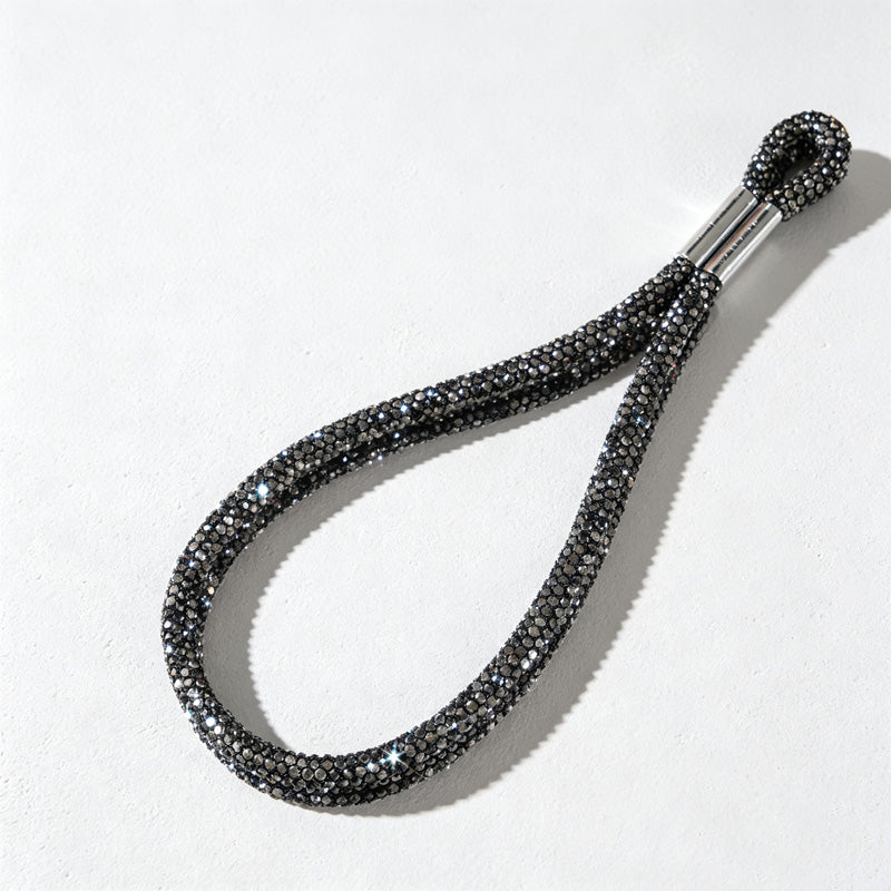 CouldNook Rhinestones Set Phone Strap with Square RhinestonesAccents
