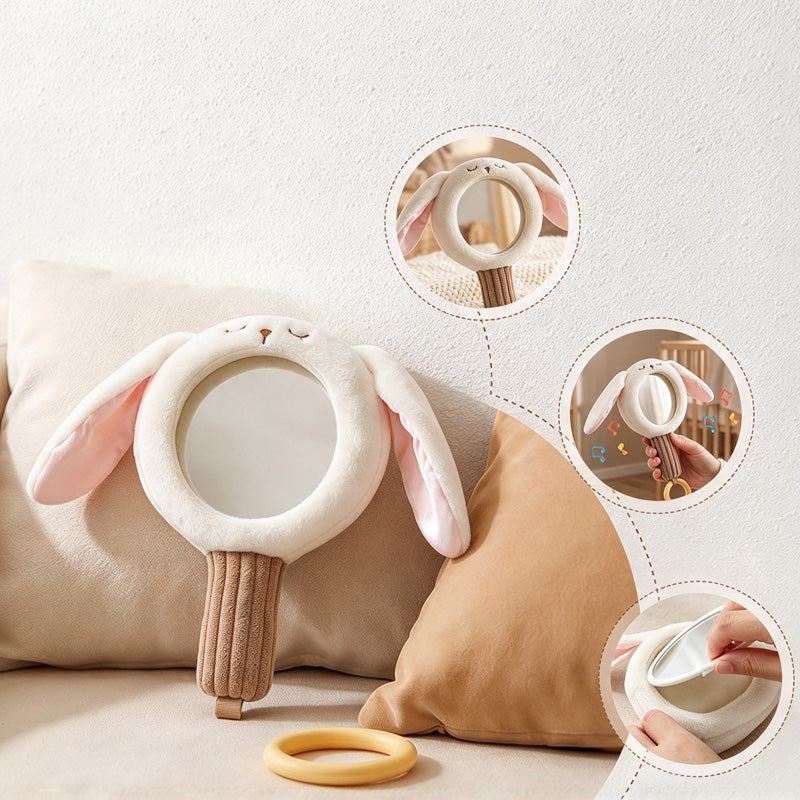 CouldNook Animal Handheld Mirror - Fabric Frame and Removable Bottom Ring