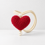 CouldNook Heart Curtain Tieback - Plush Pendant and Beads