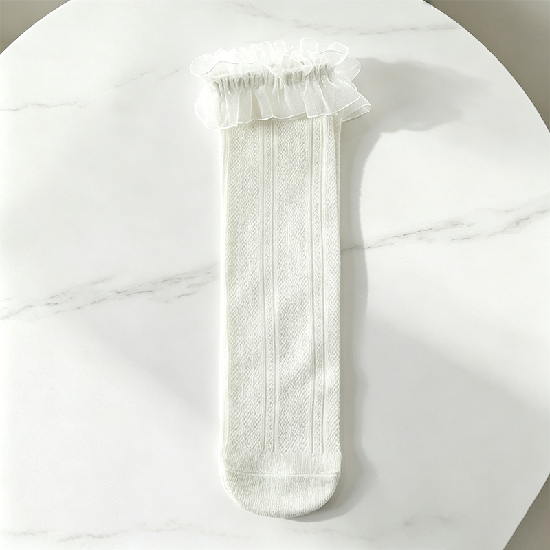 CouldNook Ruffle Bow Kids Socks - Sweet Outfit Accent