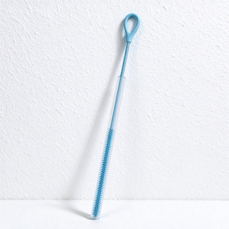 CouldNook Silicone Straw Cleaning Brush - Slender Head And Loop Handle