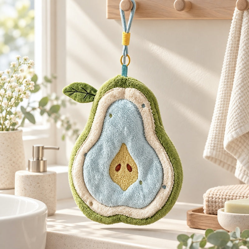 CouldNook Fruit Hand Towel - Sliced Motifs and Hanging Cords