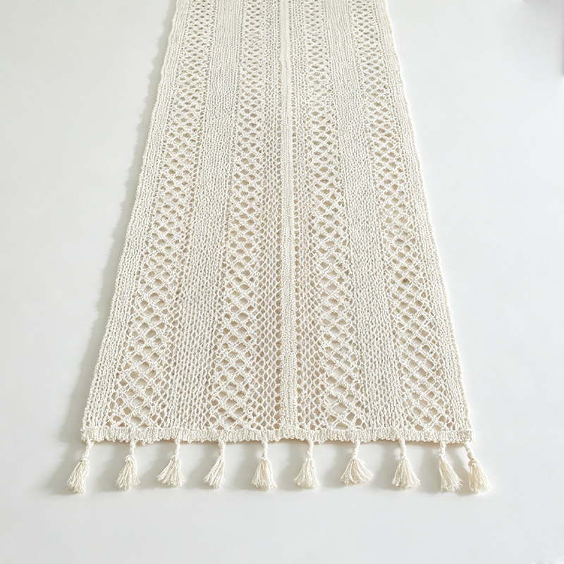 CouldNook Crochet-Look Table Runner - Console Table Accent