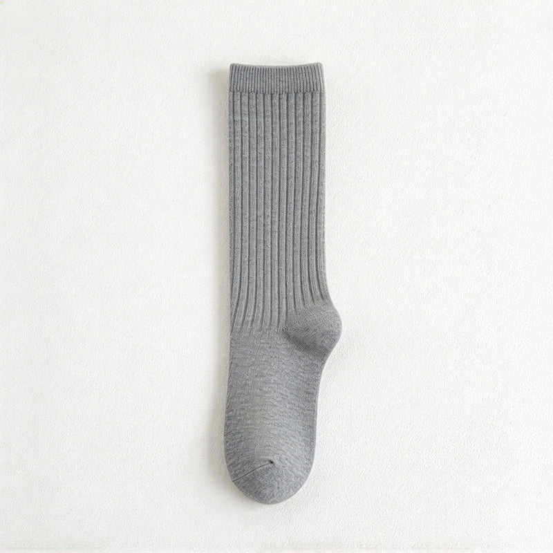 CouldNook Solid Knee-High Socks - Smooth Body And Broad Upper Band