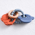 CouldNook Beaded Teether - Textured Space Leaf and Animal Shapes