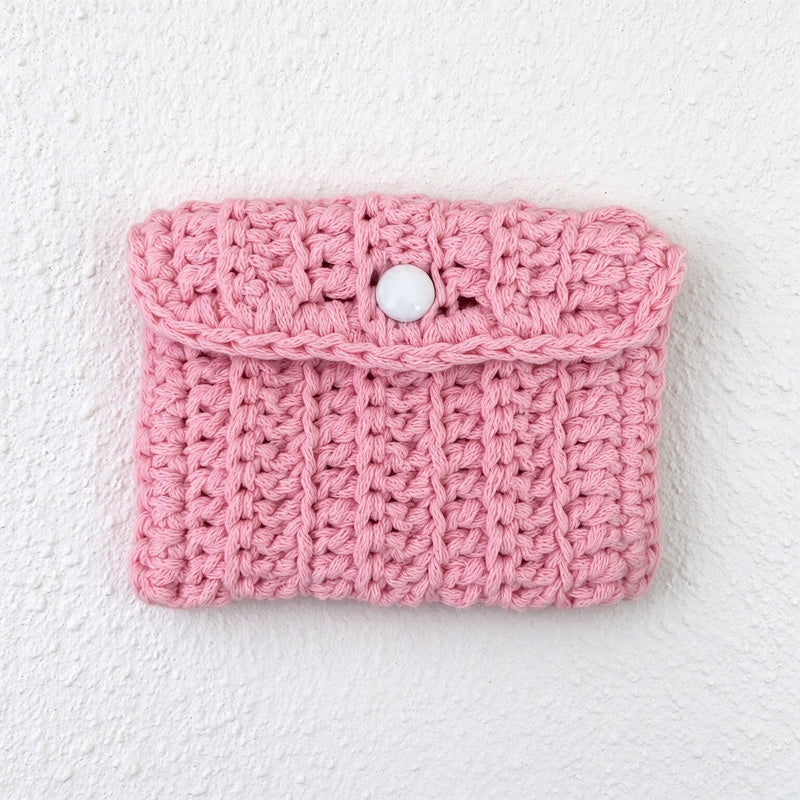 Crochet Card Pouch with Button Flap