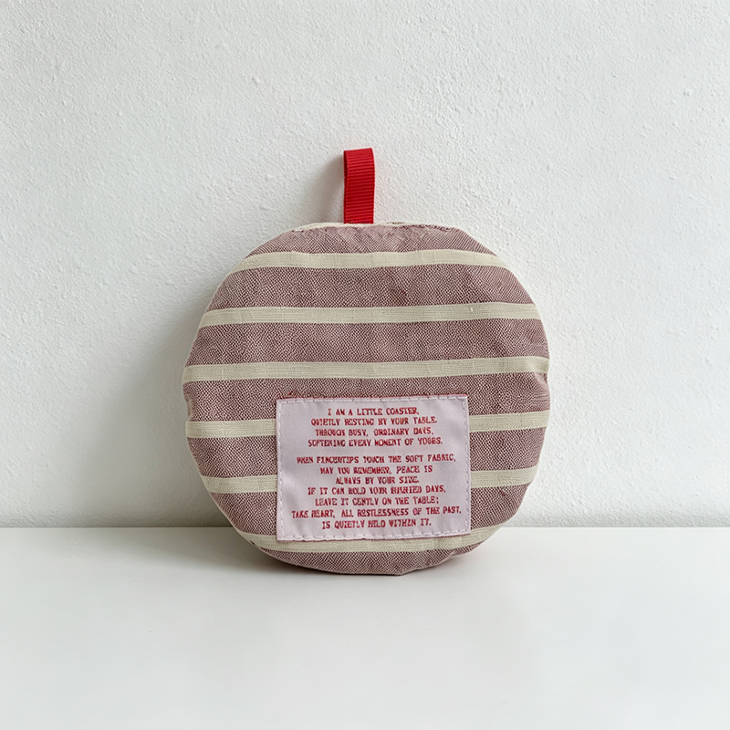 CouldNook Striped Drink Coaster - Warm Table Accent