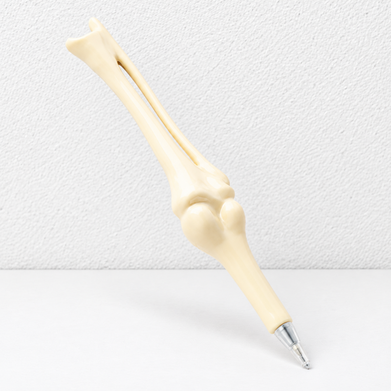 CouldNook Bone-Shaped Ballpoint Pen - Sculpted Joints and Pale Shell